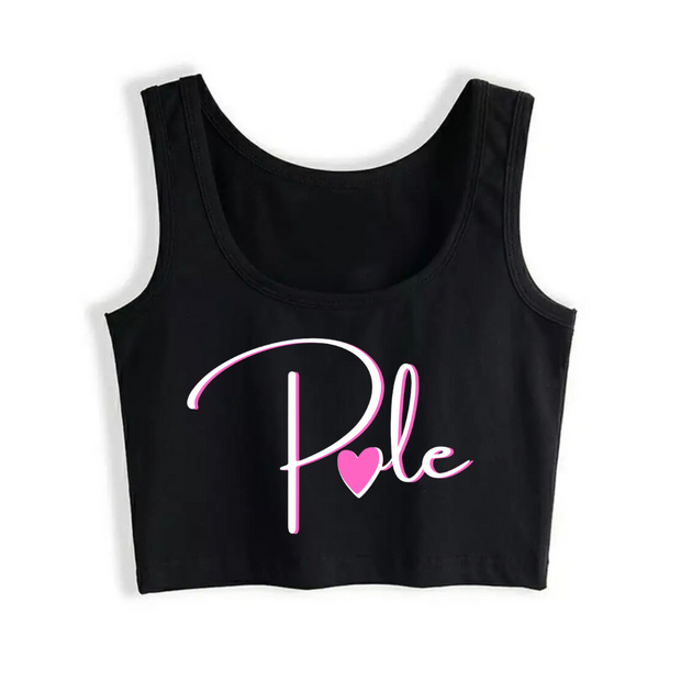 Pole Dance love White crop top