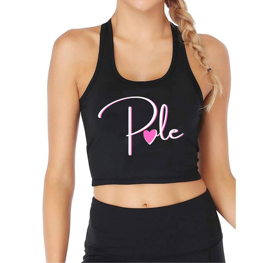 Pole Dance love White crop top