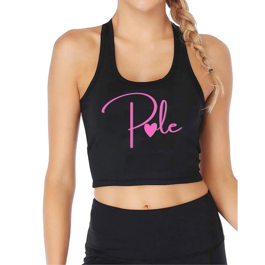 Pole Dance love White crop top