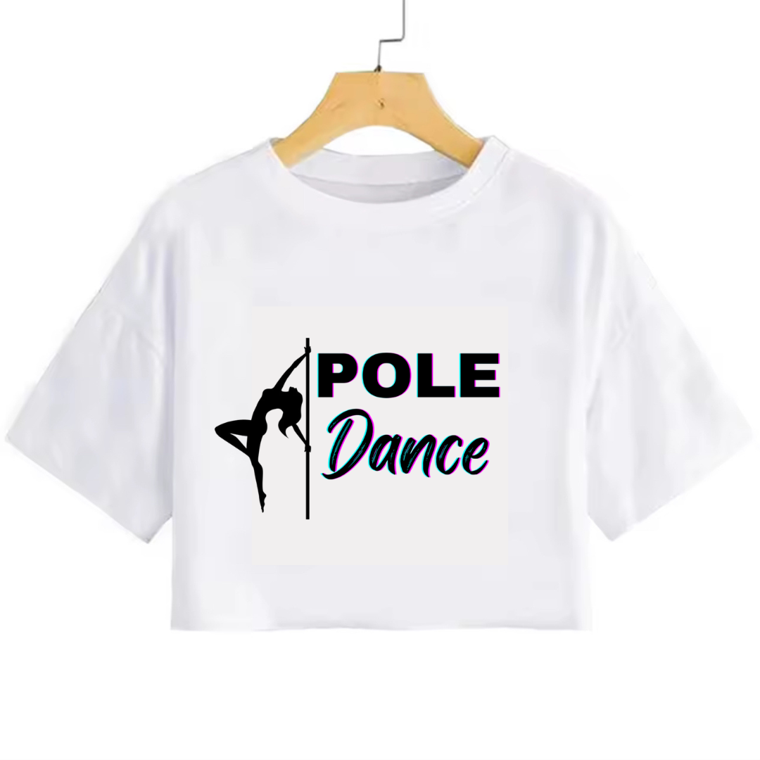 Time to Pole dance crop top crop T-shirt