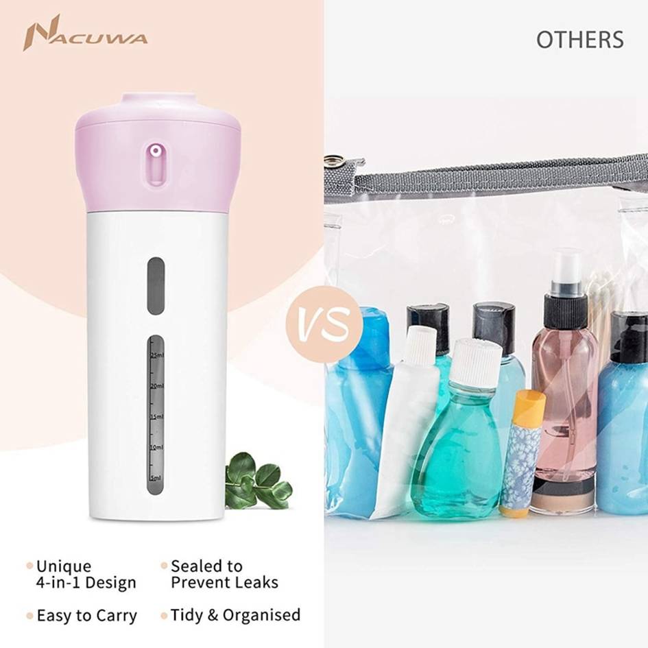 Amazing 4-in1 lotion travel bottle