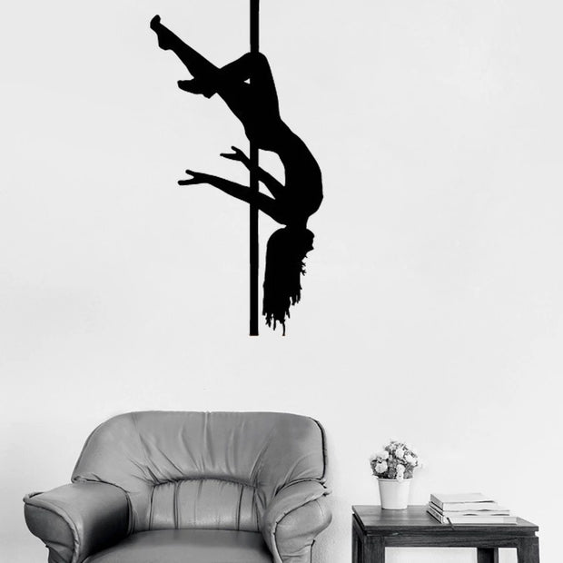 Pole Dancer wall silhouette