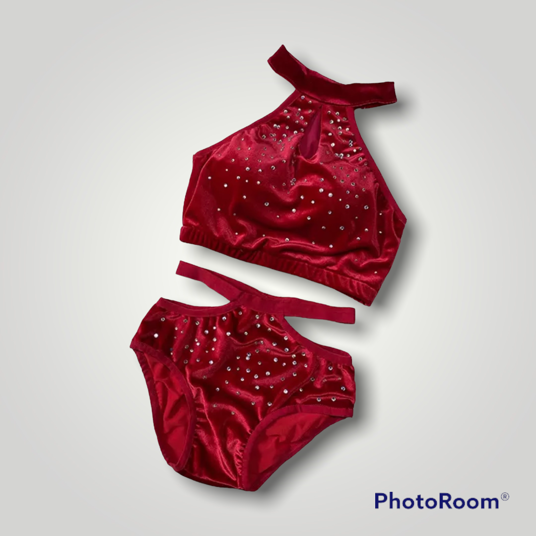 Pole Dance Velvet performance suit