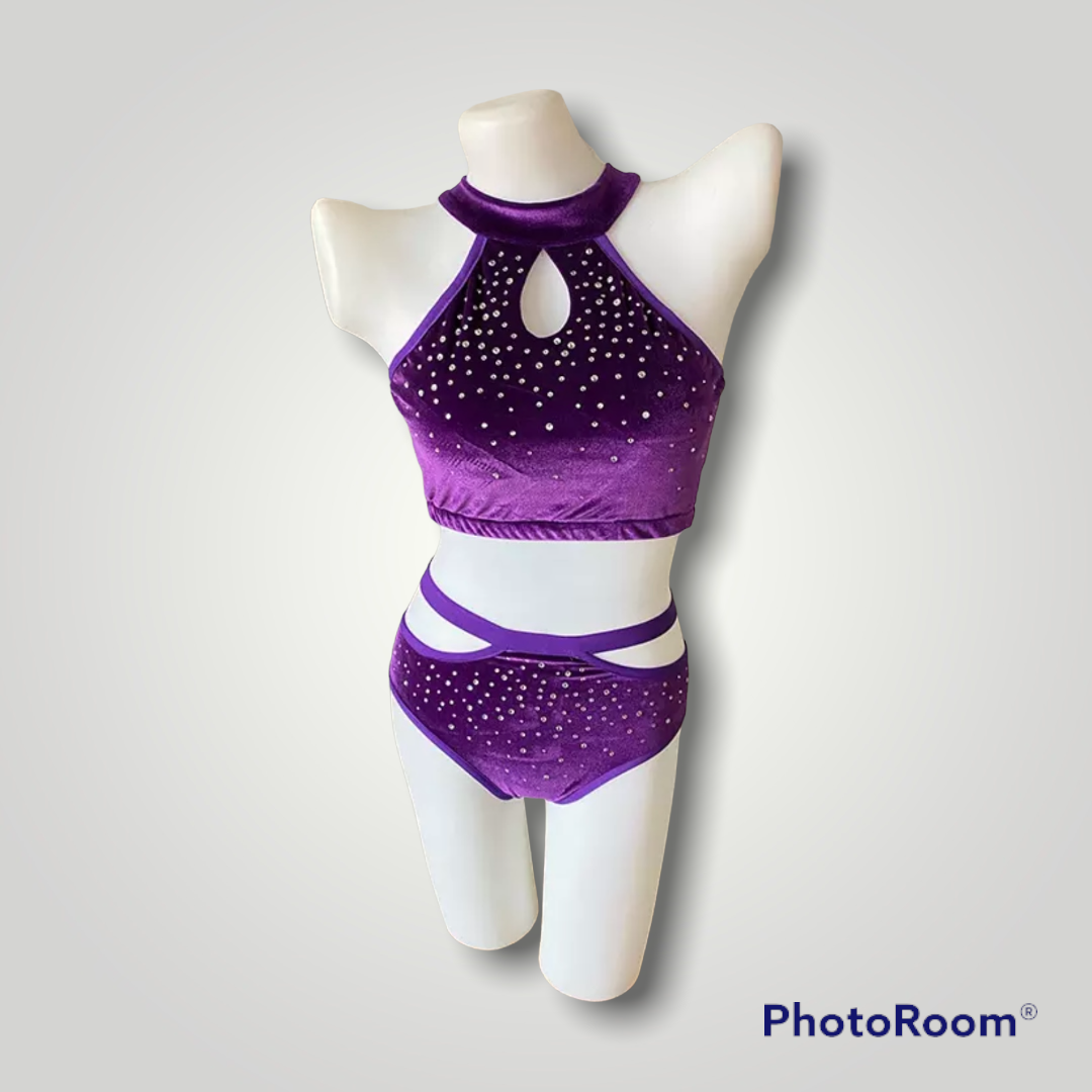 Pole Dance Velvet performance suit