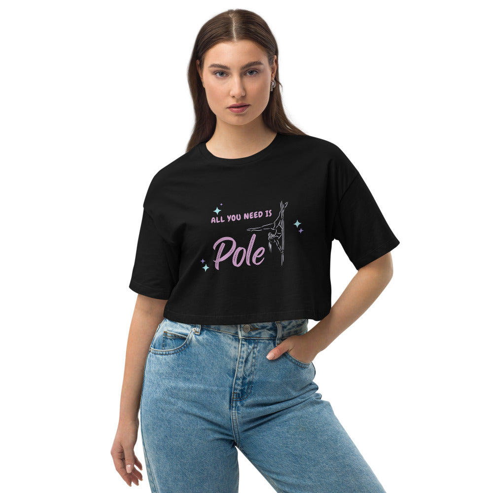 Loose drop shoulder crop top for Pole Dancers